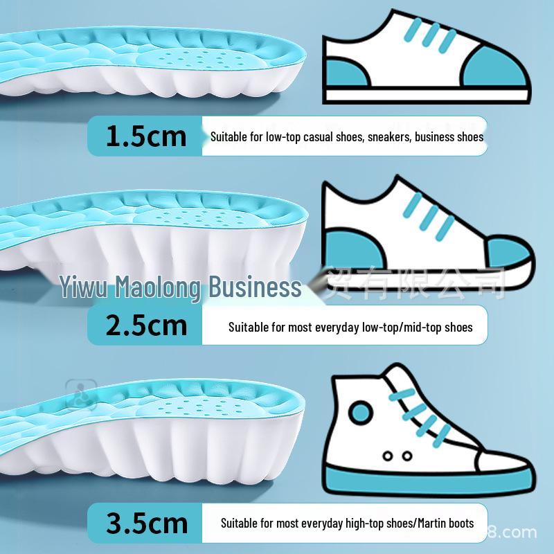 

Летние стельки для комфорта и увеличения роста: Дышащий, Противоскользящий, Амортизирующий и Влагоотводящий для Поддержки в течение Всего Дня Size 39