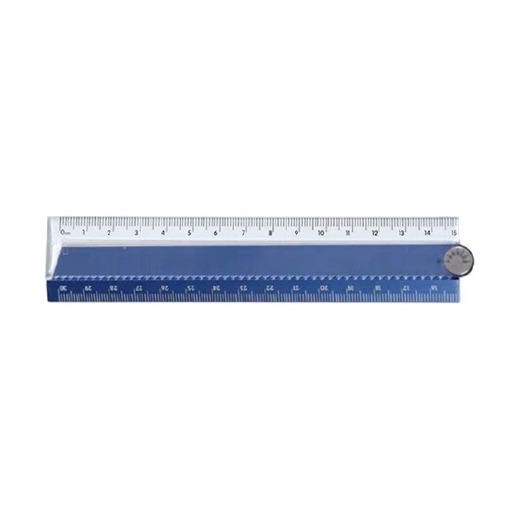

Collapsible School Ruler Aluminum Alloy With Clear Marking Straight Ruler For Classroom And Home Use синій