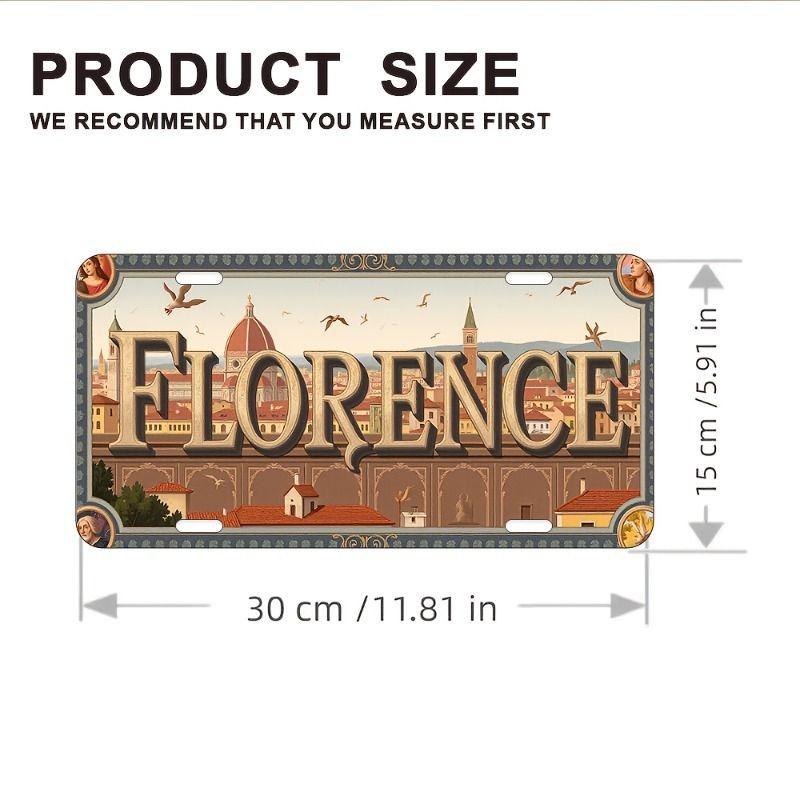 Souvenir Metal License Plate, Custom Auto Sign 15x30cm