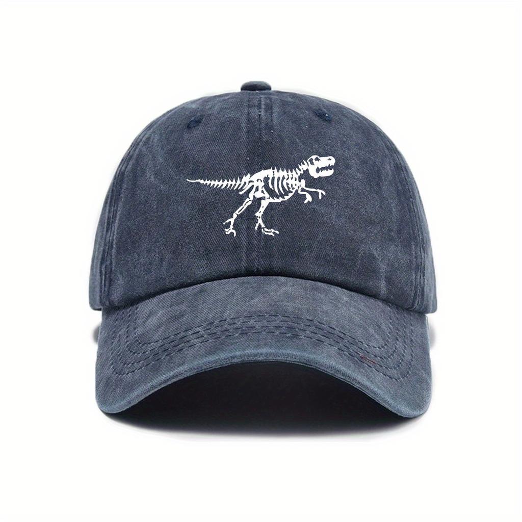 Fashionable and casual dinosaur skeleton printed baseball cap is a must-have for both men and women when going out on the street