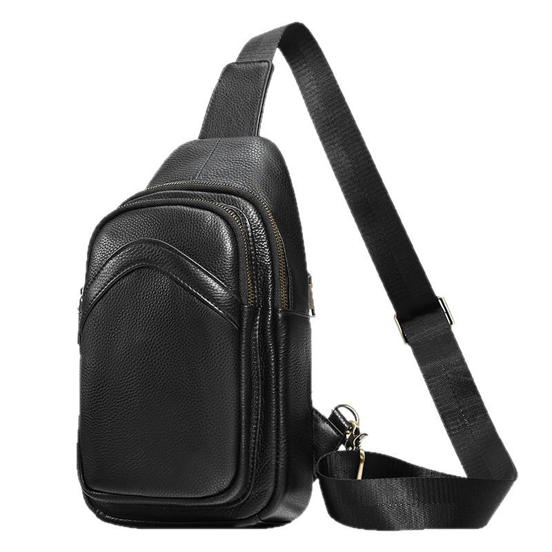 DUJIANG Men's Retro Leather Crossbody Bag - Large Capacity, Multifunctional Commuter Shoulder Bag