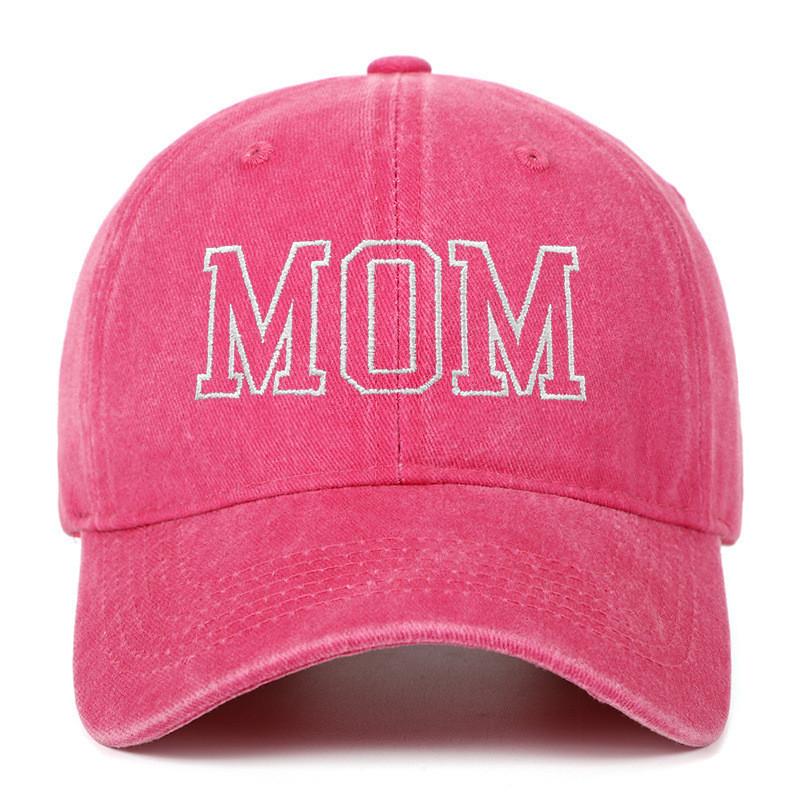 Dad Mom Embroidered Baseball Cap With Cotton Material For Summer Casual Style