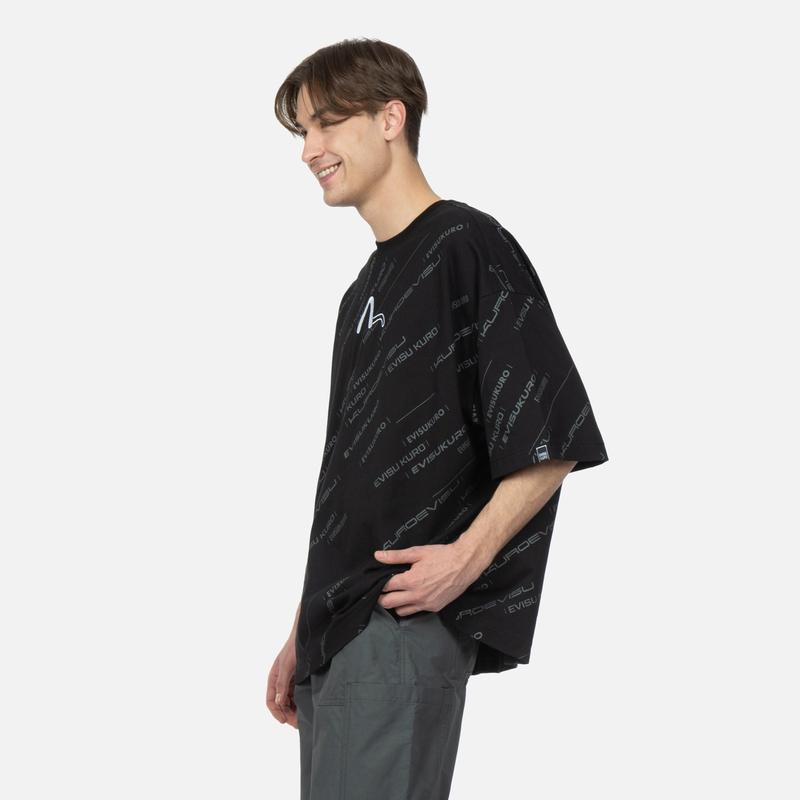 Evisu T-Shirts Unisex Crew Neck Moderate Straight Fit 2ESGNM3TS638FFCT