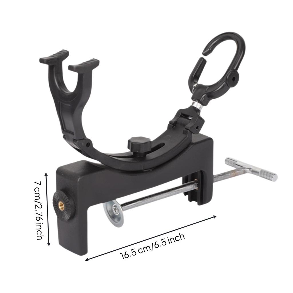 Fishing Rod Holder with Clamp Easy to Install Hardware Multi Angle for Anglers