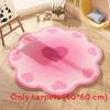 Cartoon Animal Pattern Circular Carpet With Water Wash For Kids Bedroom And Lounge Area