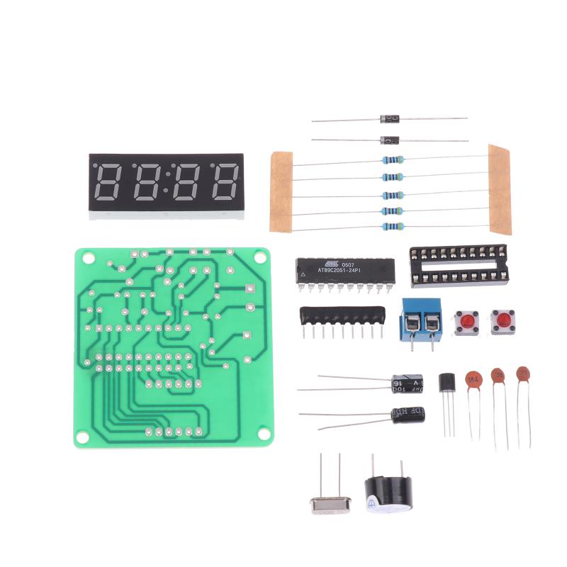4-Digit Electronic Clock Microcontroller Digital Clock 4-Digit Clock Diy Kit Parts
