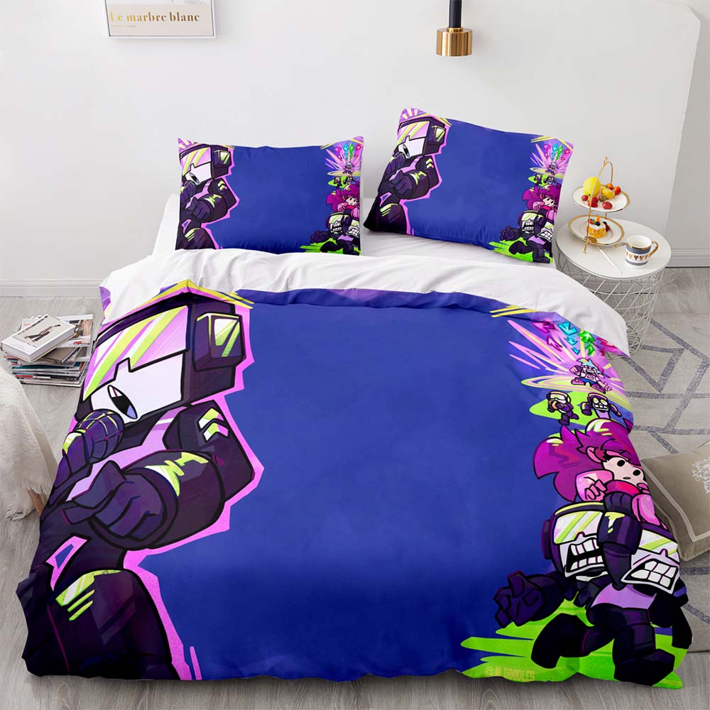 3D Print Anime Friday Night Funkin Bedding Set Single Twin Full Queen King Size Kawaii Bed Set Adult Kid Bedroom Duvetcover Sets