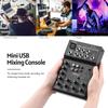 Ammoom AGM05 5-Channel Mini Mixer Mixing Console USB Audio Interface Plug-and-Play +48V Phantom
