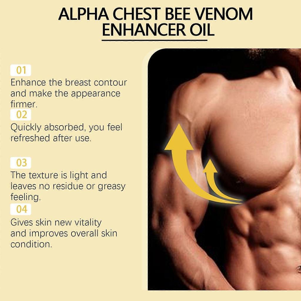 South moon men's chest shaping oil - enhances chest contour, firms skin, body sculpting oil for for daily skin care daily care