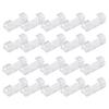 LEC Adhesive Cable Clips 20 Pieces Clear