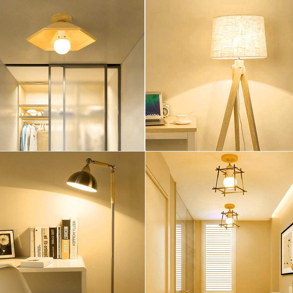 [Set of 4] LED Bulbs, 26mm Base Diameter, 60W Equivalent, Standard Bulb, Globe-Shaped, Full Beam Distribution, Approx. 700lm Total Luminous Flux,