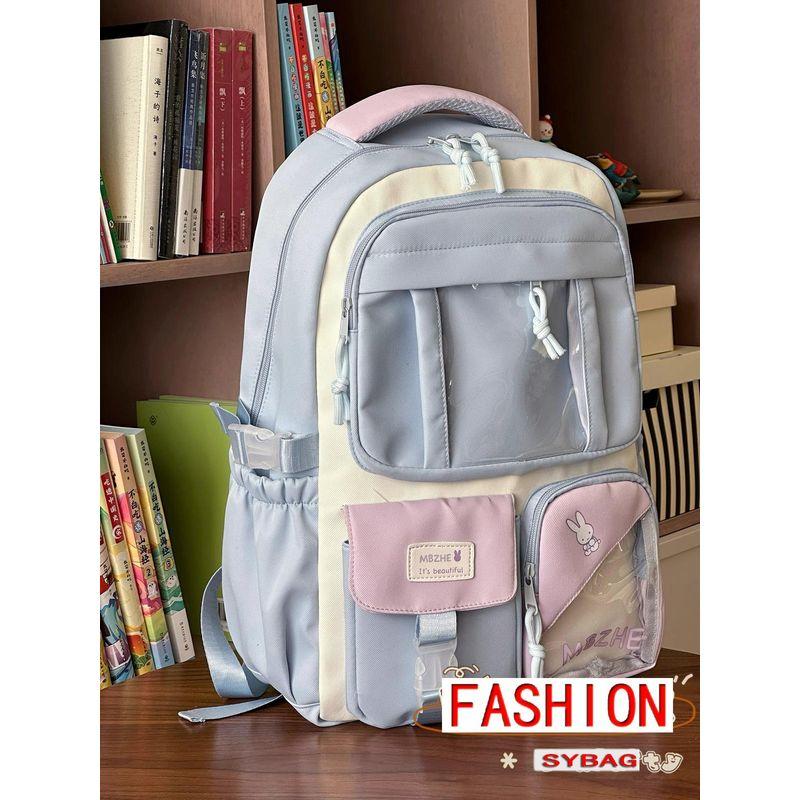 

Мультяшный рюкзак Милый мультяшный Большой вместимости Снижение нагрузки Школьный рюкзак для девочек-подростков Старшеклассниц Учеников начальной школы Рюкзак Blue