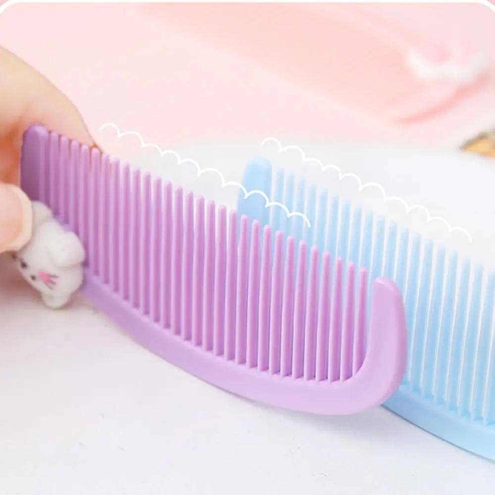 Cartoon Mini Crescent Comb Cute Children's Small Comb Student Carrying Plastic Hairdressing Comb Net Red Small Gift