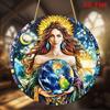 2D Flat Acrylic Goddess Gaia Decoration, No Need for Batteries/electricity, Unique Indoor/outdoor Decoration, Multi-purpose Traditional Style,