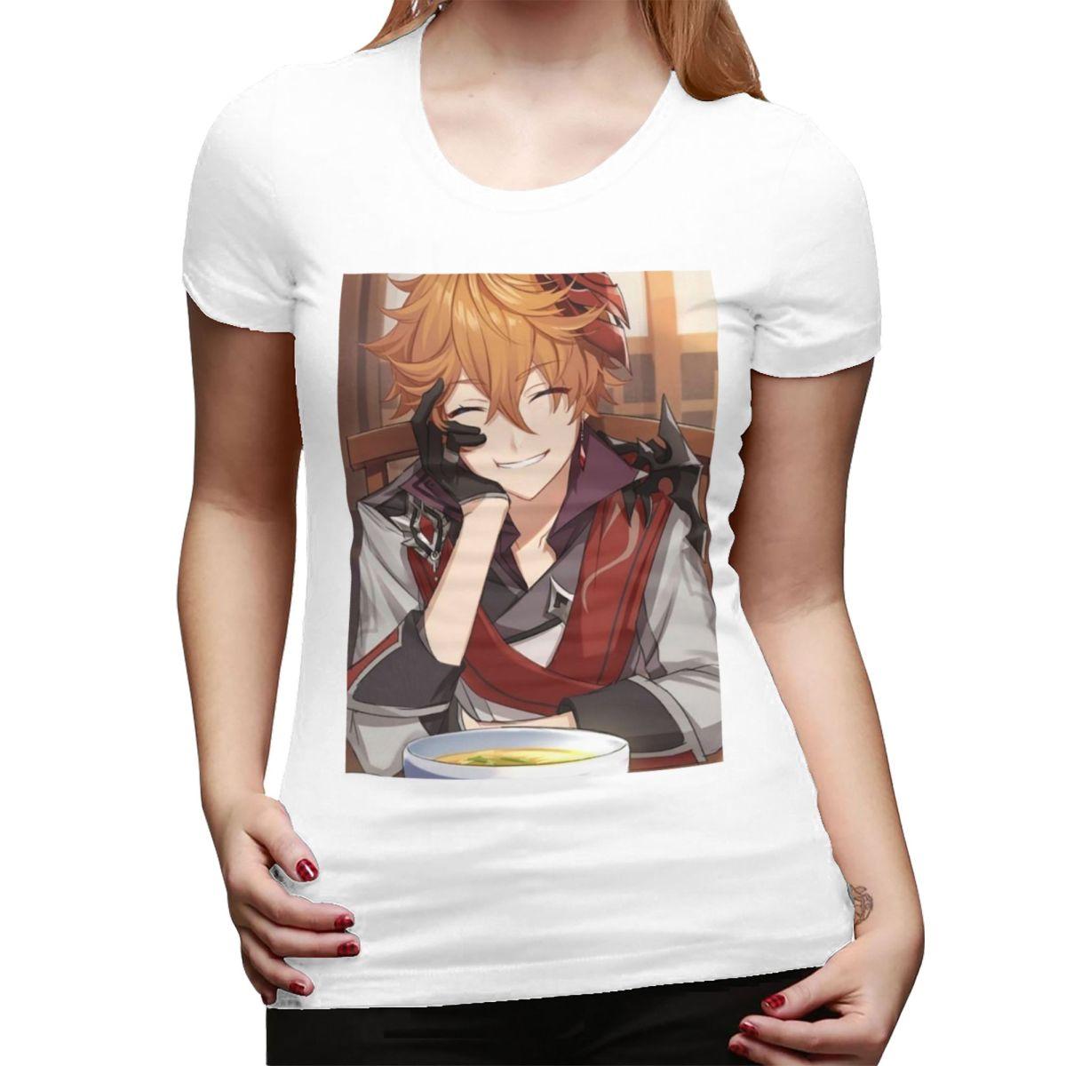

Childe Smile TShirt for Women Crew Neck Streetwear T Shirts Womens Tees Short Summer Clothes Tops S