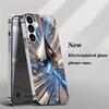 Fluid droplet pattern glass phone case suitable for Samsung Galaxy S26 S25 S24 S23 S22 S20 FE Ultra Plus anti drop back cover