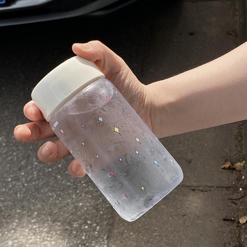 Cute Cartoon Colored Stars Plastic Cup Tritan Environmentally Friendly High Temperature Resistant Accompanying Cup, Simple And Easy Cup Without Odor