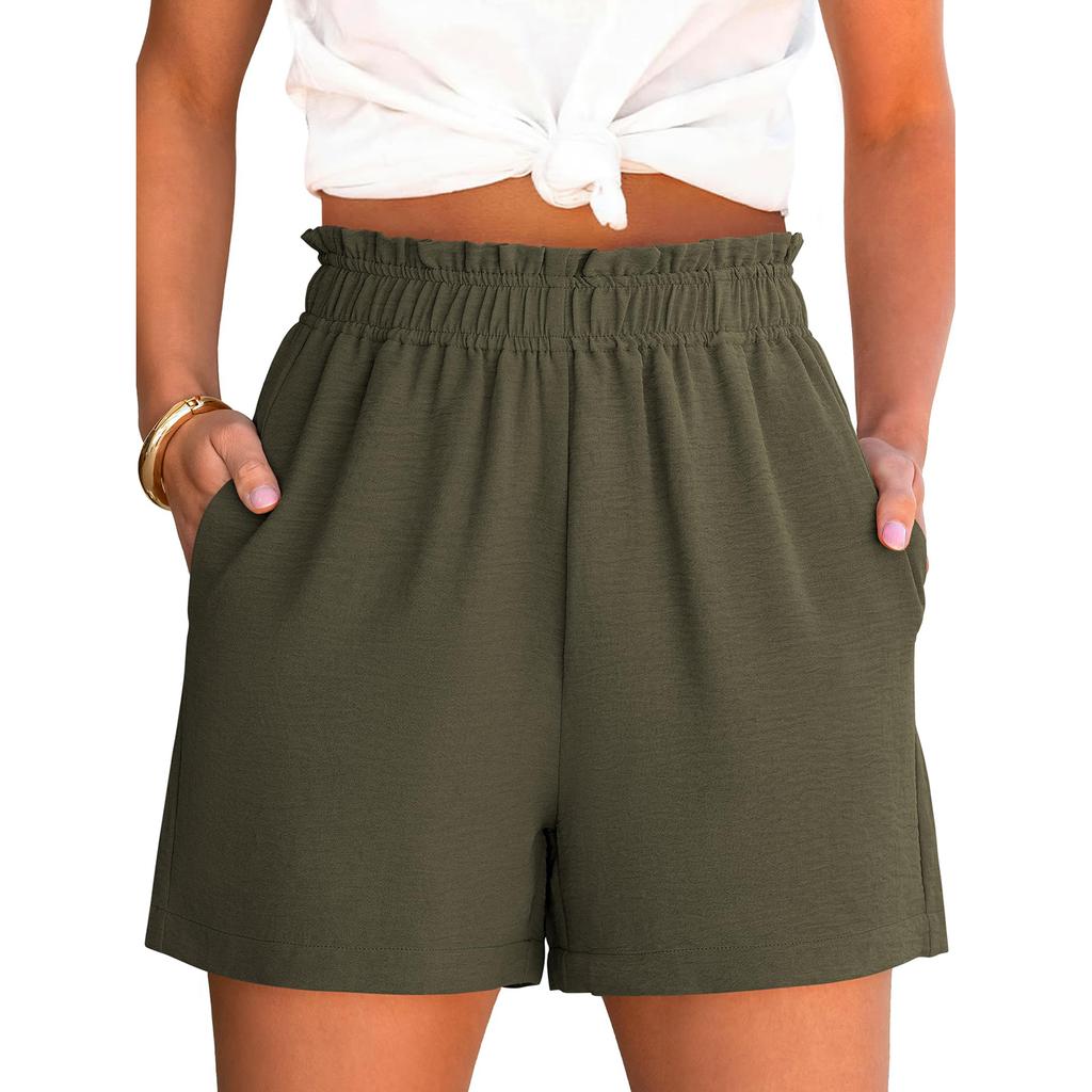 Summer Shorts For Women Casual High Waist Wide Leg Shorts