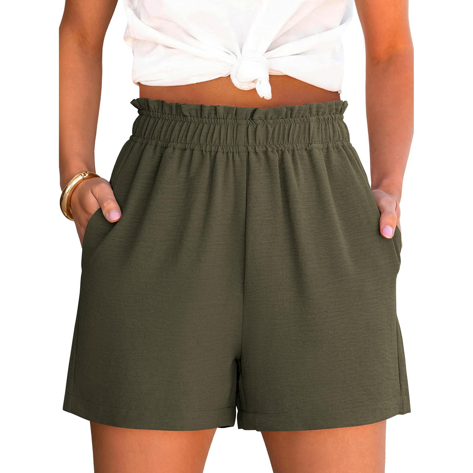 

Summer Shorts For Women Casual High Waist Wide Leg Shorts M