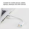 USB to 3.5mm Jacks Sound Adapter External Stereo Sound Card for /PC/Laptop, Microphones-Supported USB to Headphone Adapter
