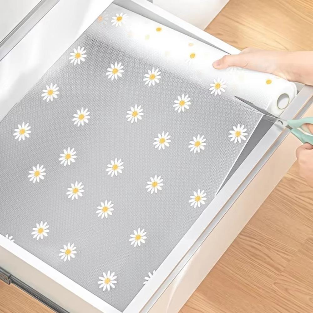 Daisy Drawer Liners Mat Waterproof Fridge Pad Table Cover Mat  Kitchen Cabinets Home Organization