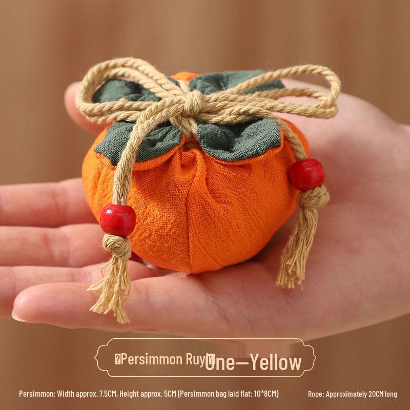 Persimmon Ruyi Scented Sachet: Dragon Boat Festival Car Hanging, Peace & Fortune Coin Purse, Lucky Bag.