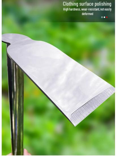 Stainless Steel Dual-Use Hoe Rake: German Agricultural Tool for Gardening and Planting