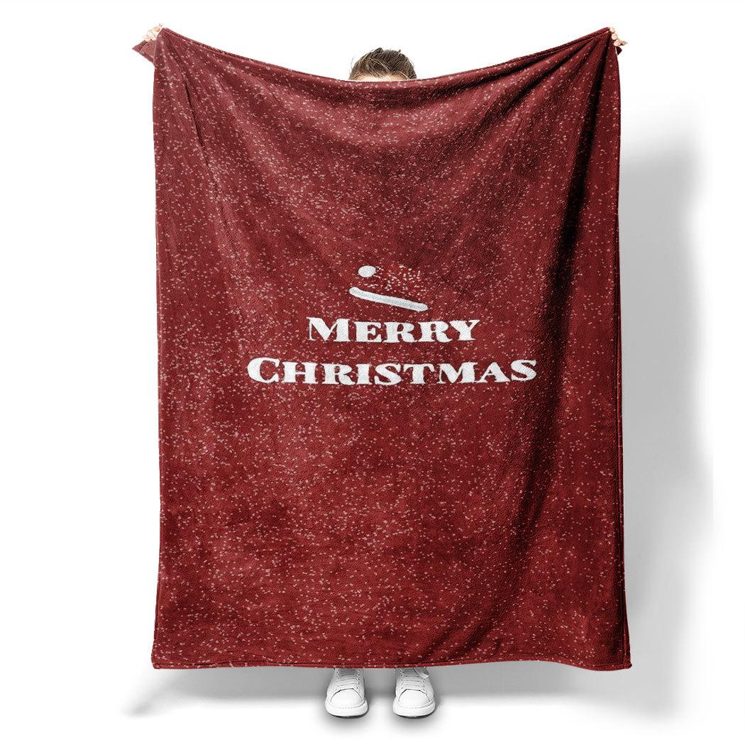 

Christmas Simple Style Printed Blanket for Sofa Bed Travel Camping Living Room Office Conditioning Blanket for All Seasons Gifts 75x90cm