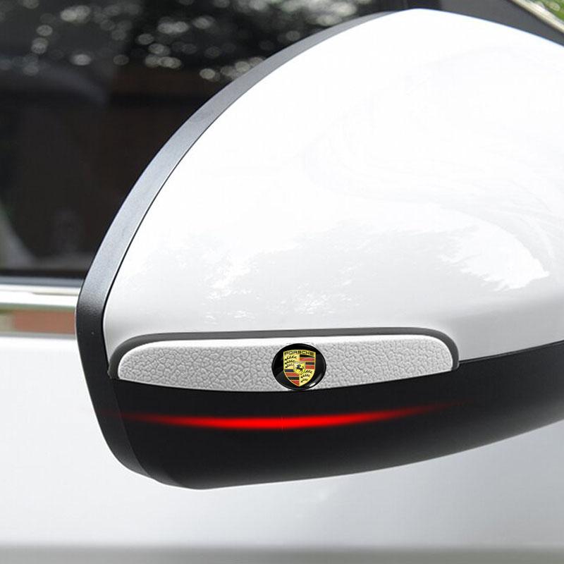 4Pcs Car Door Anti-Collision Strip Rearview Mirror Protection Sticker For Porsche Boxster Cayenne Panamera Macan Cayman 911 918 996 917