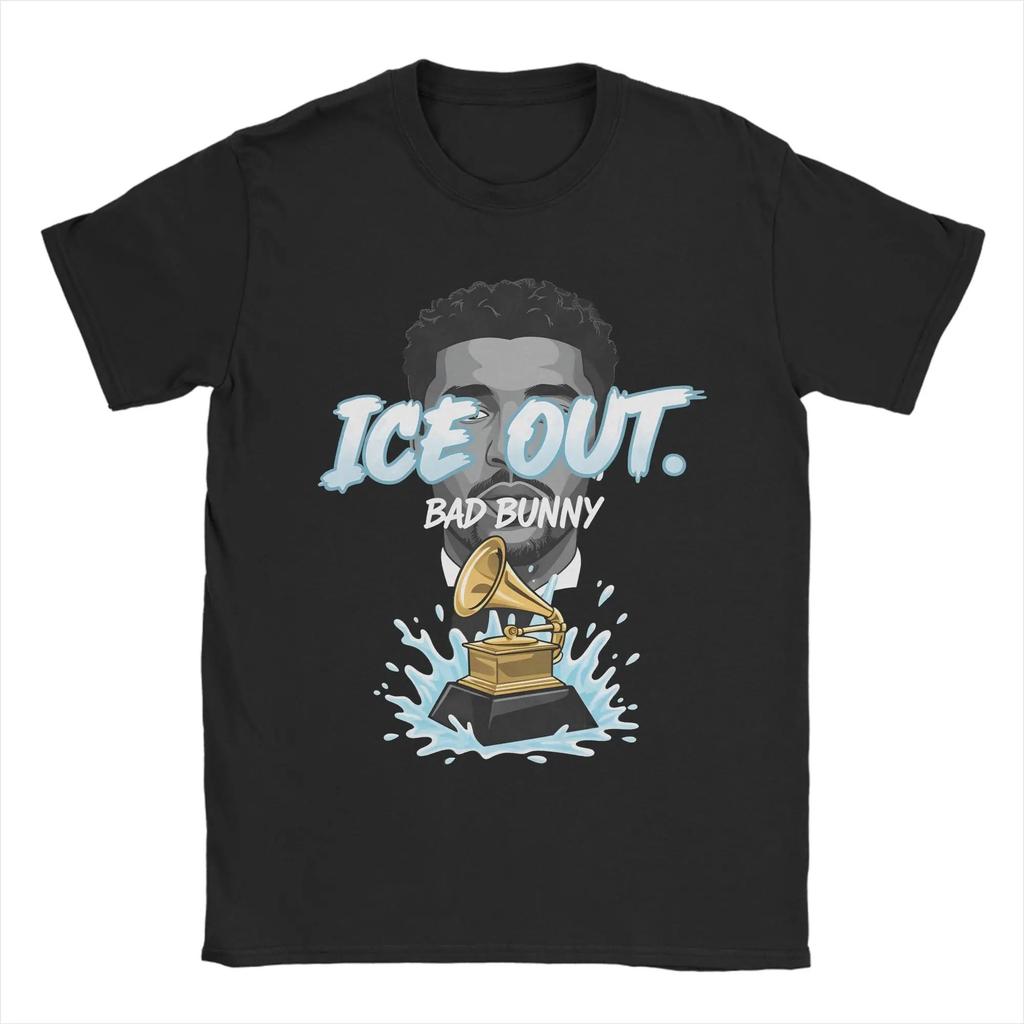 Ice Out Bad Bunny Printed TShirt Unisex Cotton Women And Men Comfortable Famous Fashion Cotton TShirt Apparel