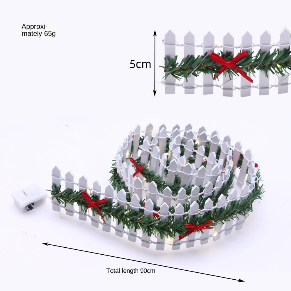 LED Light Garden Fence Micro Landscape Small Fence Fashion Christmas Elf Fence  Garden