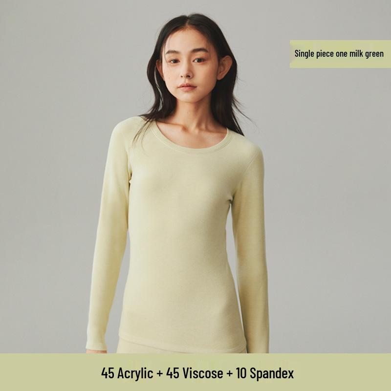 Women's Extra Thick Fleece-Lined Acrylic Thermal Base Layer Top