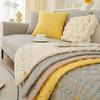 Embroidered Sofa Protector Slip Resistant Cushion Cover Full Coverage Simple Style All Season Use