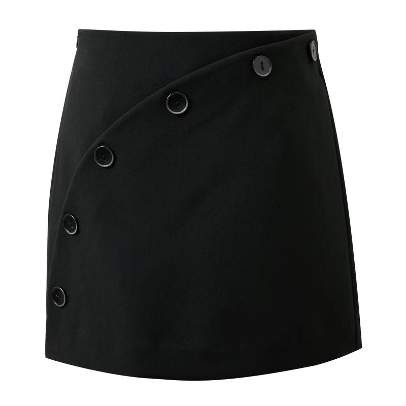 Sancai High-Waist A-Line Short Skirt