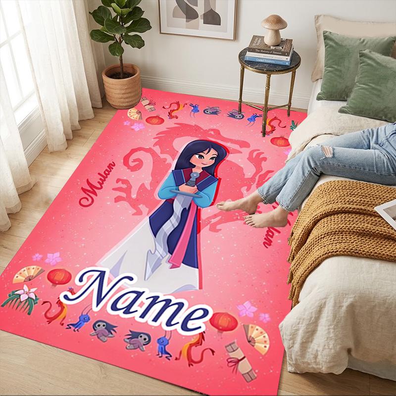 Personalized Name Fairy Tale Living Room Non-Slip Area Rug Soft Carpet for Bedroom Kids Playroom Sofa,Office Home Decor Doormat