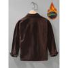 Winter Chinese-Style Retro Fleece-Lined Thickened Jacket Men's Corduroy Cotton Coat Warm Cotton-Padded Jacket Chinese Style Cotton-Padded Jacket