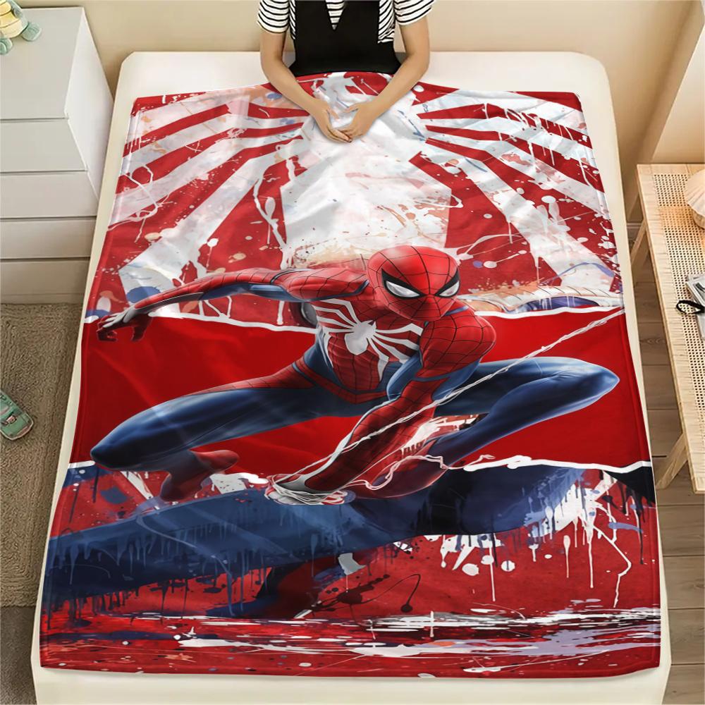 

Spider-Man Poster Print Flannel Blanket, Comfortable Warm for Sofa Bed Chair, Versatile for Travel -HYQ45 75x90cm