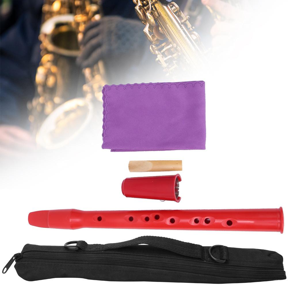 Pocket Saxophone Mini Compact Portable High Quality Red ABS Alto Mouthpiece Wind Instrument