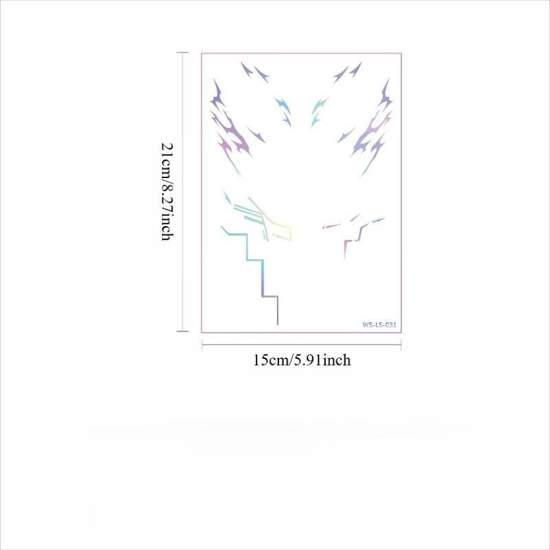 4 Stück Laser Tattoo Sticker Anime Cos Bühnen-Performance Make-up Gesichtsaufkleber