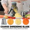 3-in-1 Manual Rotary Grater Kitchen Slicer Clear Container Nut Grinder for Peanut Cheese Vegetable Preparation