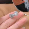 CopperFancy Bow Ring with Dazzling CZ Women Finger Ring Newly Designed Wedding Bands Statement Accessories Jewelry