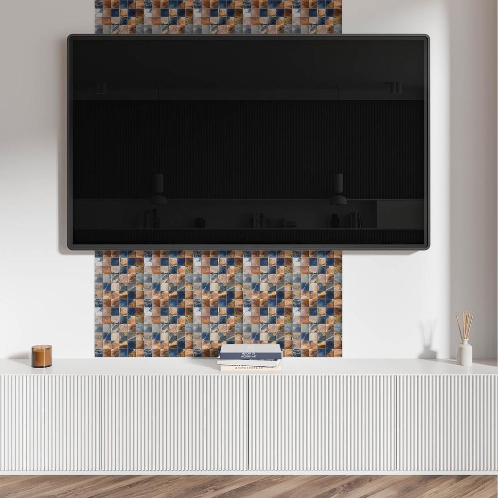 Decorative Tiles with Graphics Adhesive Mosaic with Stone Patterns 20X20X20 Cm