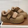 Mao Mao shoes thick-soled round head Velcro cotton shoes velvet snow boots winter new casual board shoes