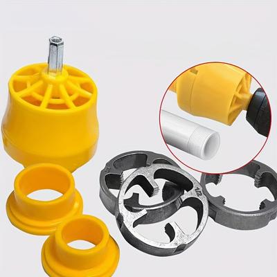 Drill Type Water Pipe Threading Device, Thread Mold for PVC Pipes Specifically Designed for Electric Drills, Plastic Pipe Thread Tap Set
