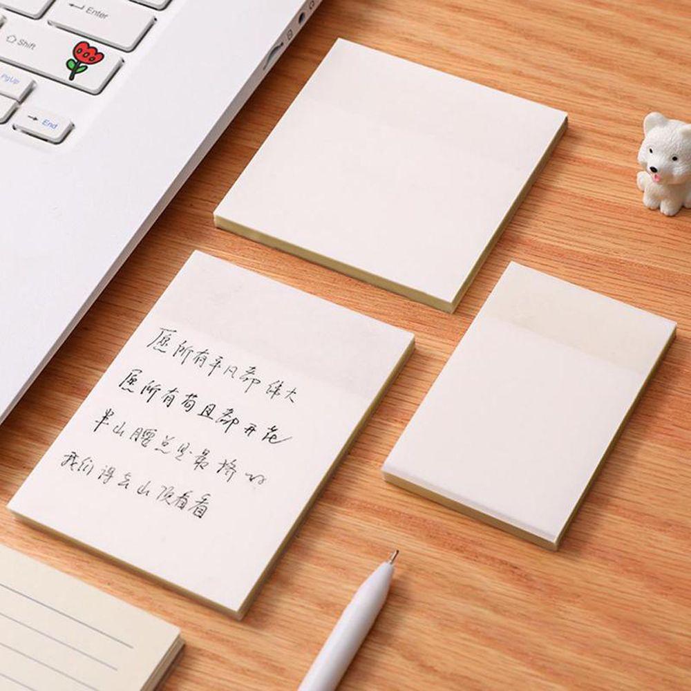 Students School Stationery Memo Pad Transparent Note Paper PET Stickers Transparent Sticky Notes