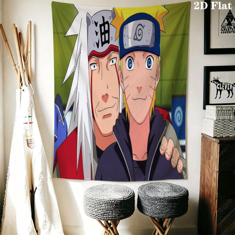 Naruto Hokage Artwork Wall Tapestry Aesthetic Wall Hanging Printed Fabric Blanket Decorative Tapestries For Bedroom Living Room Home Decor