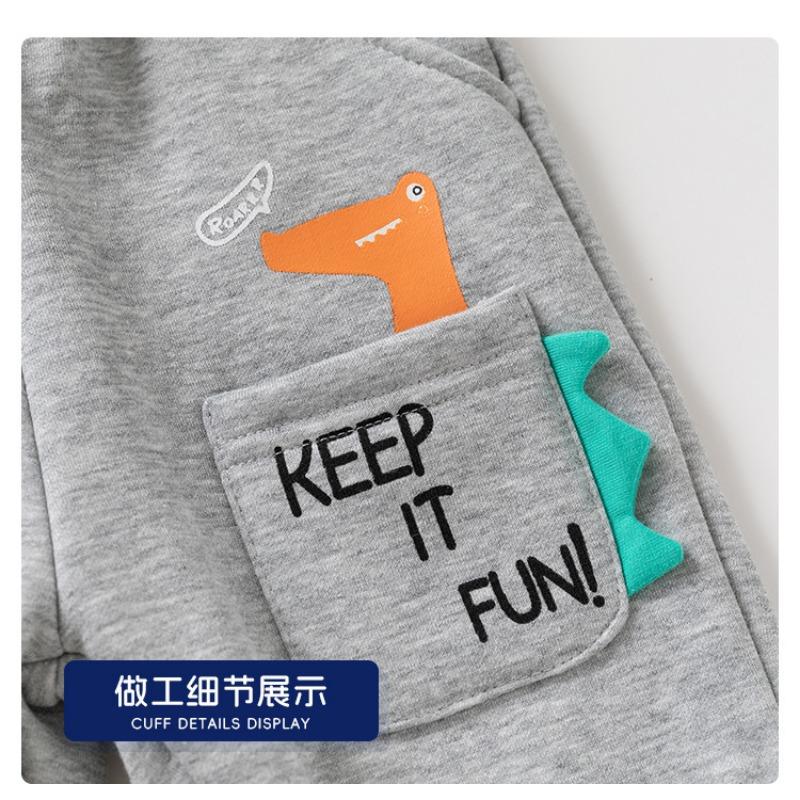 Korean Style Boys Fleece Lined Long Sports Pants Kids Children Winter Autumn Trousers