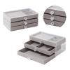 Multi Tiers Jewelry Display Stand Jewellery Holder Jewelry Storage Box Clear Drawer Organizer for Necklaces/Earrings
