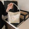 Chinese Style Tassel Accent Shoulder Bags for Women Daily Versatile Lightweight Ladies Handbag Simple Butterfly Shopping Bag