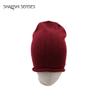 Comfortable Plain Black Acrylic Beanie Plain Slouchy Winter Knit Hats for Men